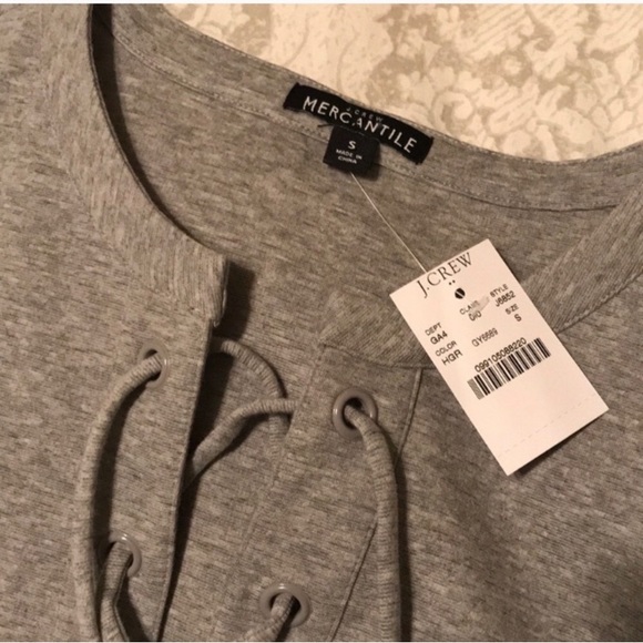 NWT J. Crew lace up front sweatshirt ponte knit sweatshirt dress - Picture 6 of 6